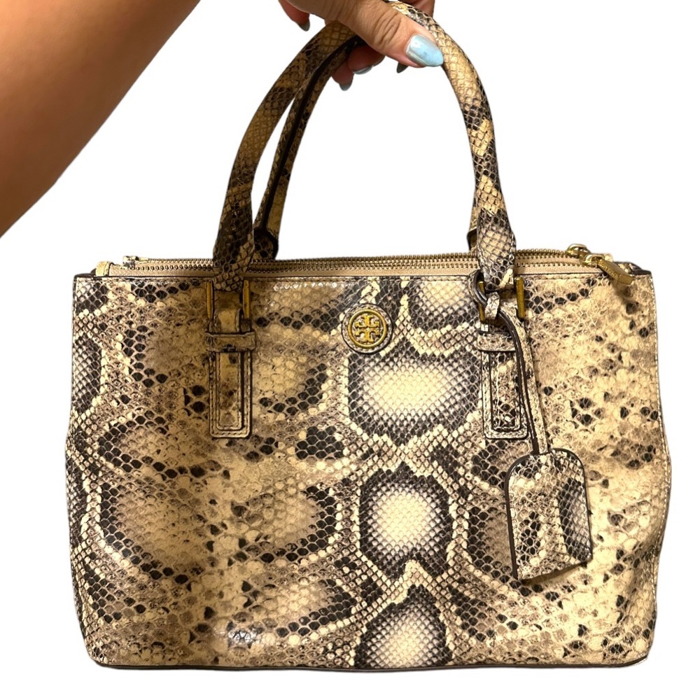 Tory Burch Python Handbag - image 1
